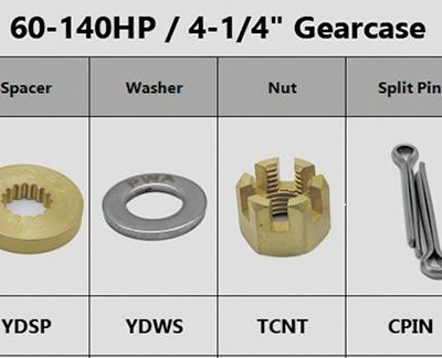 TOHATSU, 60HP-140HP, PROPELLER NUT KIT, Replaces*: 353-64121-0, 345-64124-0, 3B7-64233-0, 3B7-64231-1